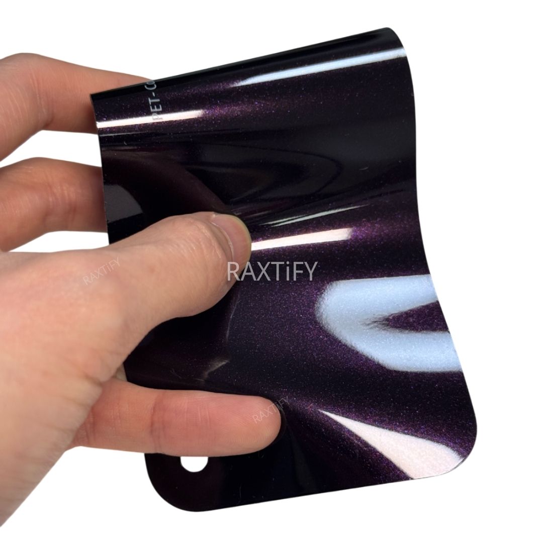 Color Shift Galaxy Dust Black Red Vinyl Wrap