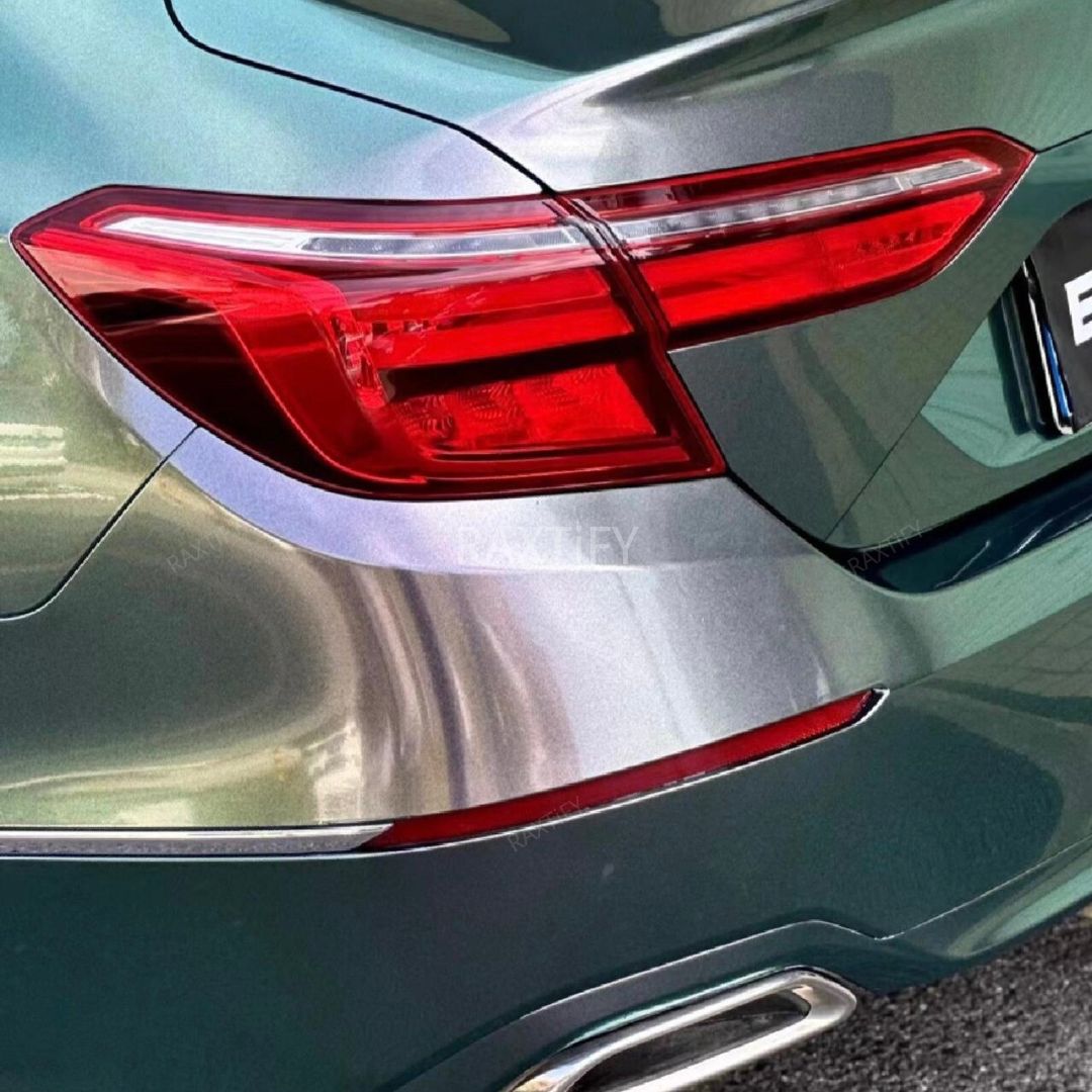 Color Shift Glitter Aurora Green Vinyl Wrap