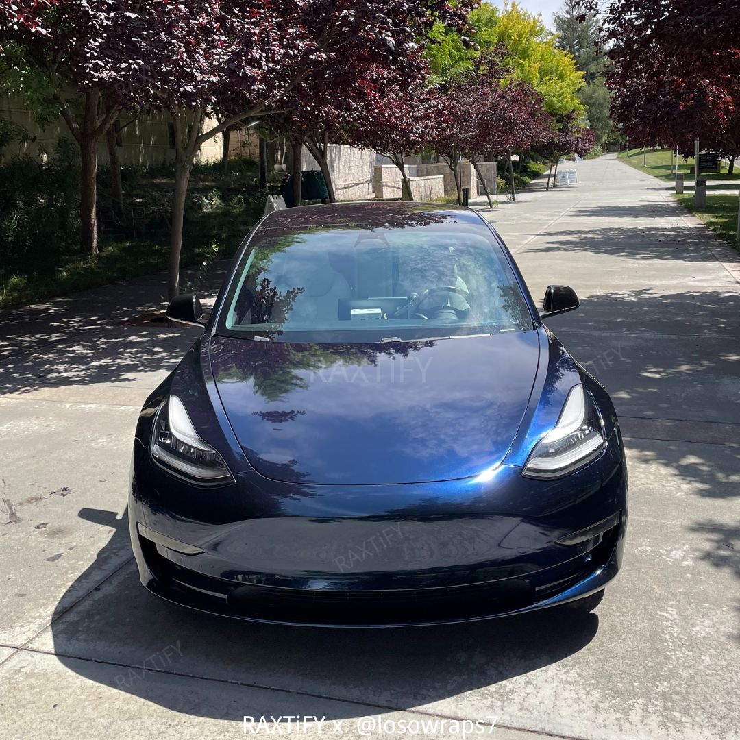 Color Shift Glitter Black Blue Vinyl Wrap