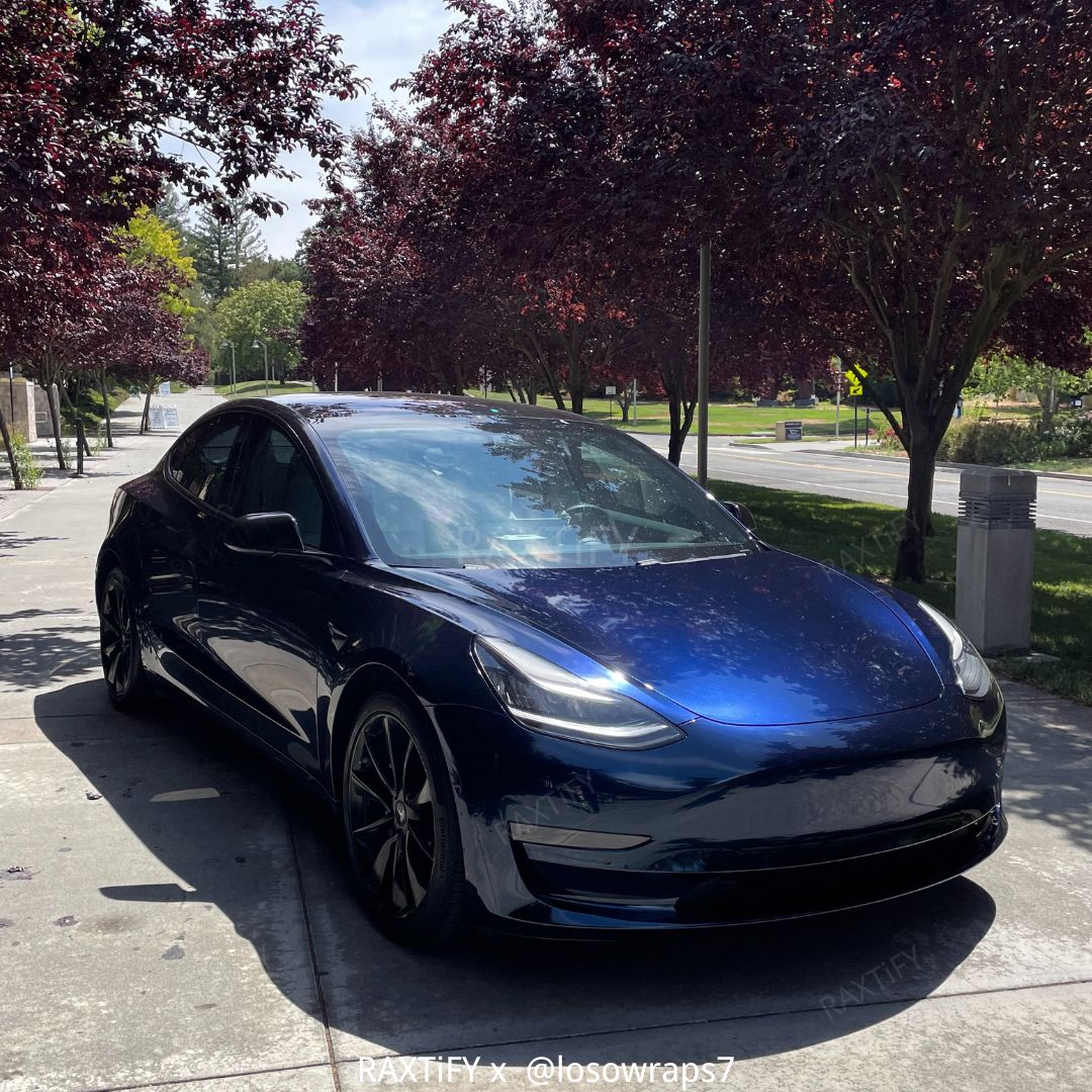 Color Shift Glitter Black Blue Vinyl Wrap