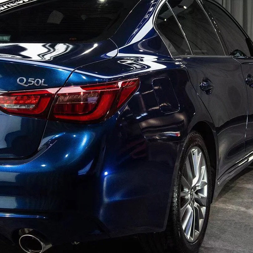 Color Shift Glitter Black Blue Vinyl Wrap