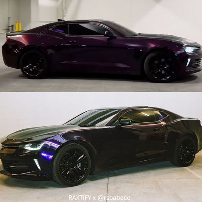Color Shift Glitter Black Purple Vinyl Wrap