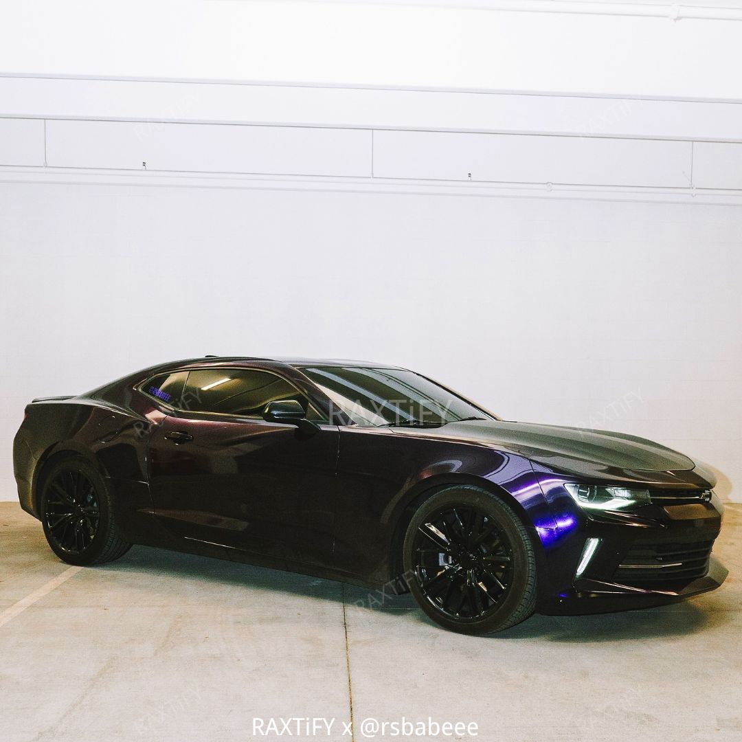 Color Shift Glitter Black Purple Vinyl Car Wrap