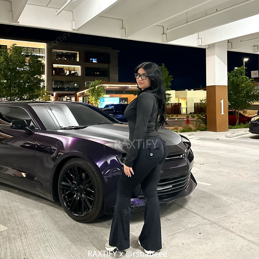 Color Shift Glitter Black Purple Vinyl Car Wrap