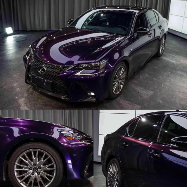 Color Shift Glitter Black Purple Vinyl Wrap preview