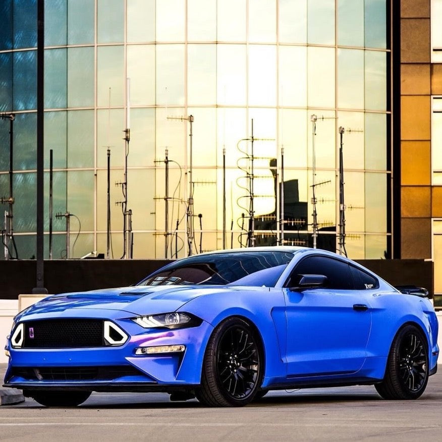 Color Shift Glitter Blue Red Vinyl Wrap