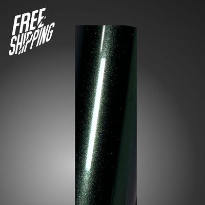 Glitter Cymophanite Green Vinyl Wrap