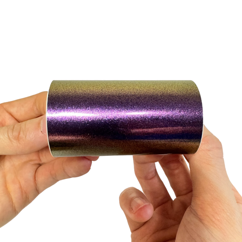 Color Shift Glitter Gray Purple Vinyl Wrap