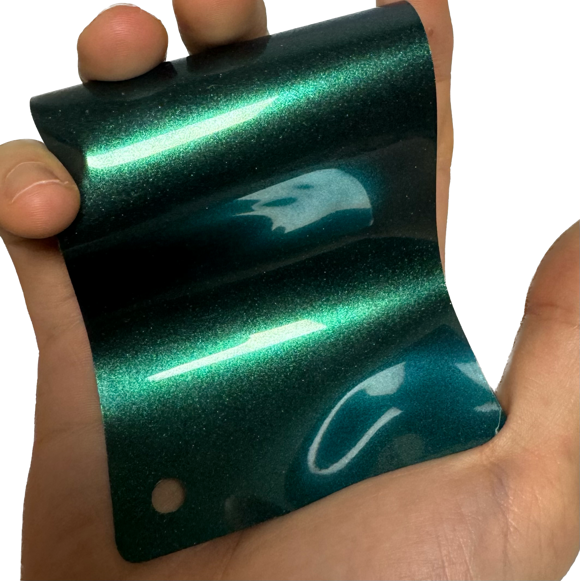 Color Shift Glitter Royal Green Vinyl Wrap