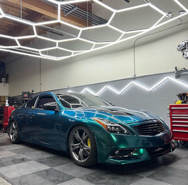Color Shift Glitter Royal Green Vinyl Wrap