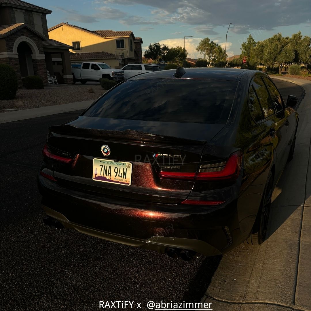 Color Shift Glitter Starry Black Red Vinyl Wrap