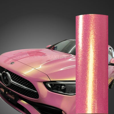 Color Shift Gloss Diamond Gold Pink Vinyl Wrap