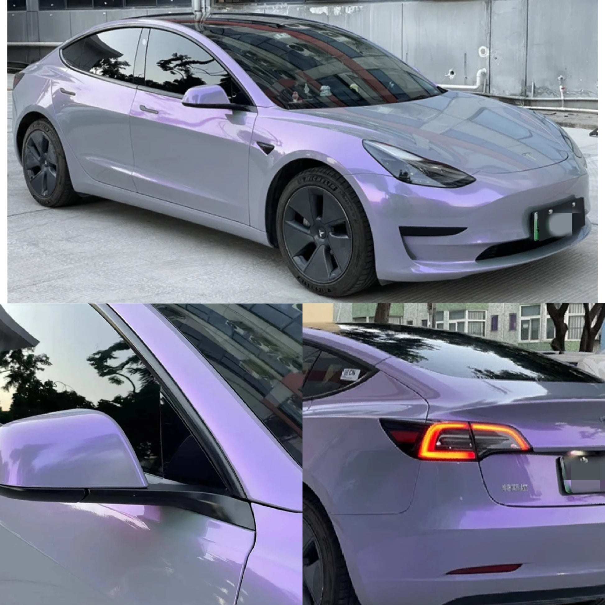 Color Shift Gray Purple Vinyl Wrap