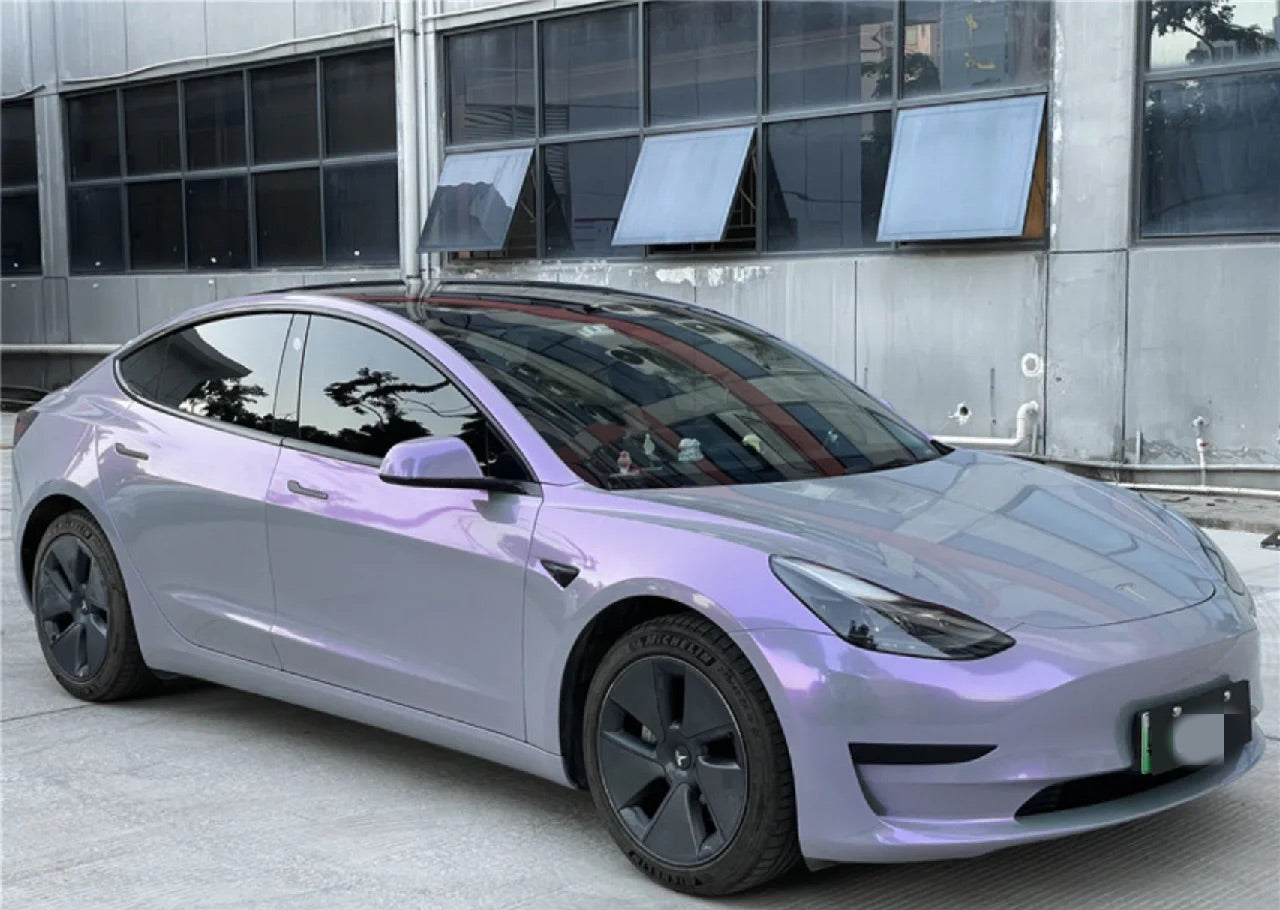 Color Shift Gray Purple Vinyl Wrap