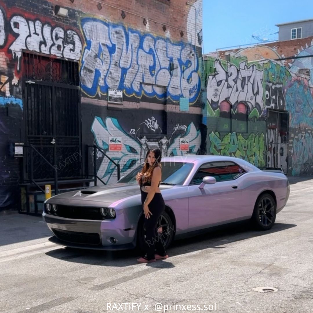 Color Shift Gray Purple Vinyl Wrap Car