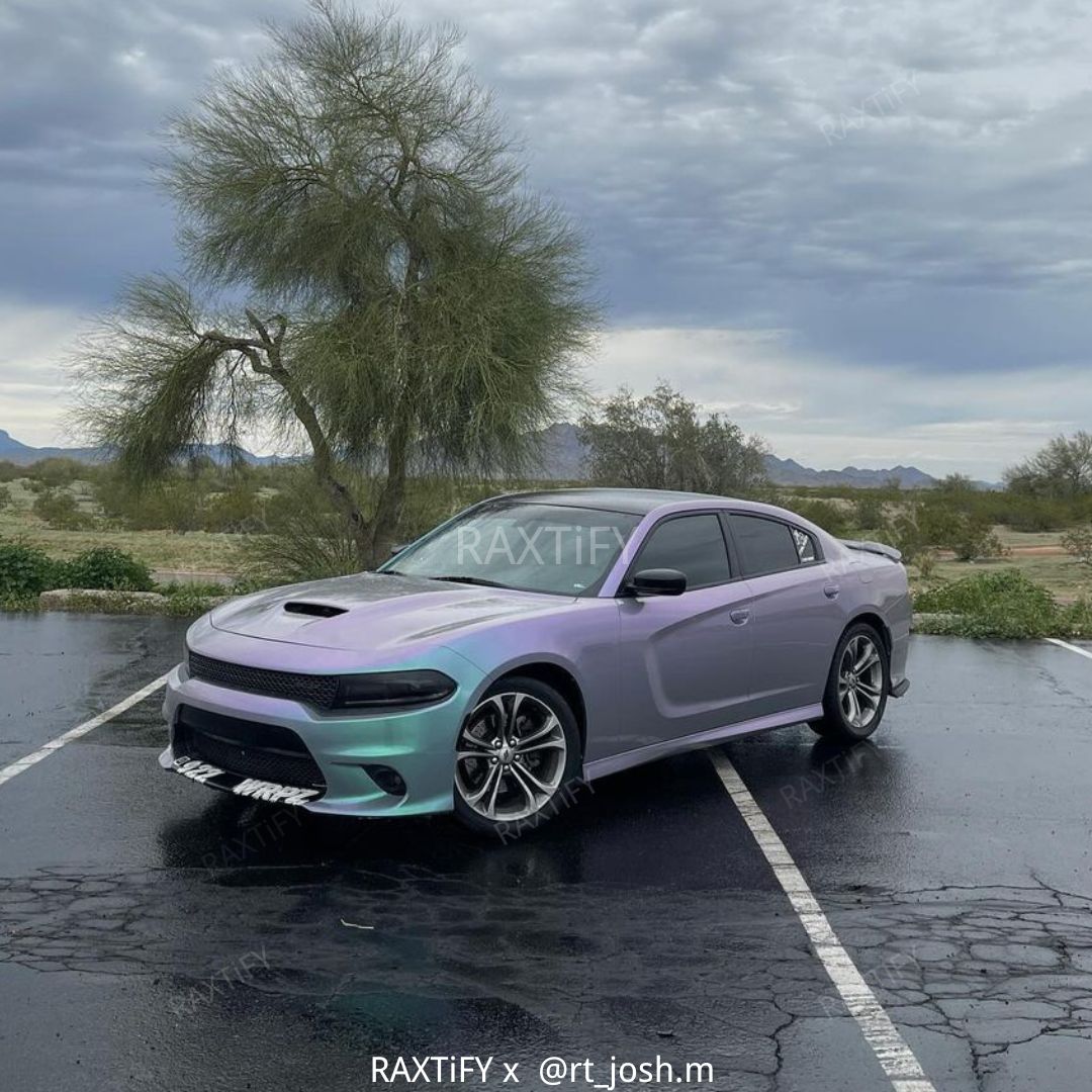 Color Shift Metallic Purple Green Car Wrap
