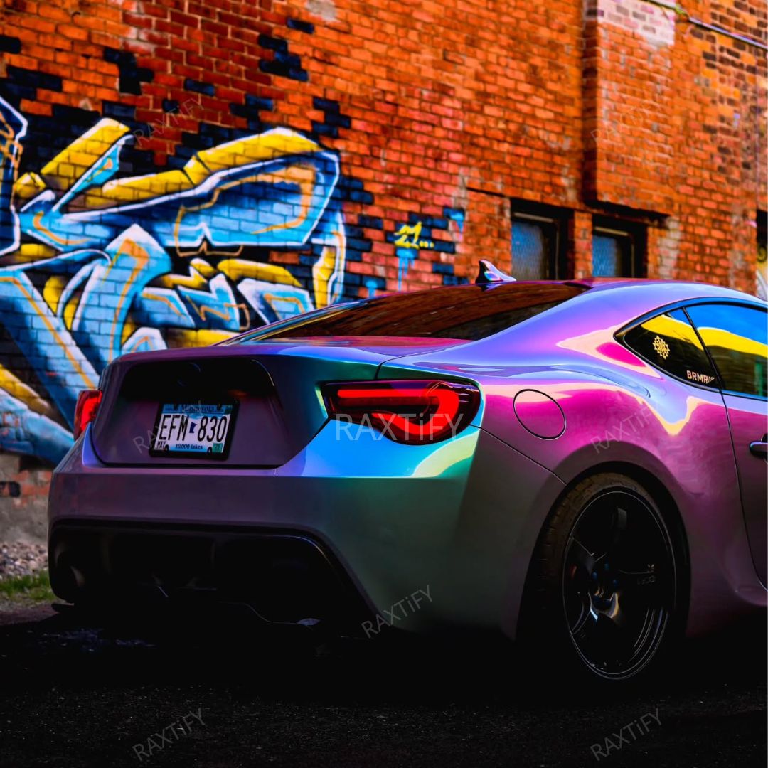Color Shift Metallic Purple Green Car Wrap