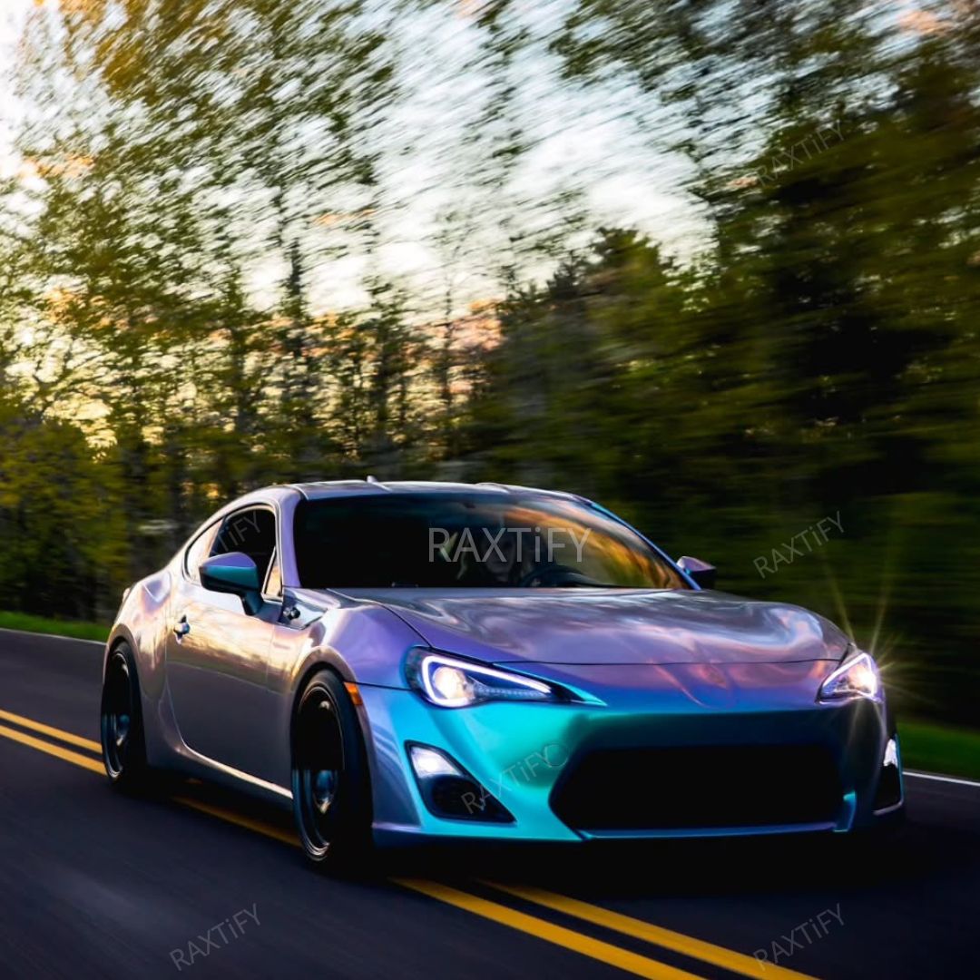 Color Shift Metallic Purple Green Car Wrap