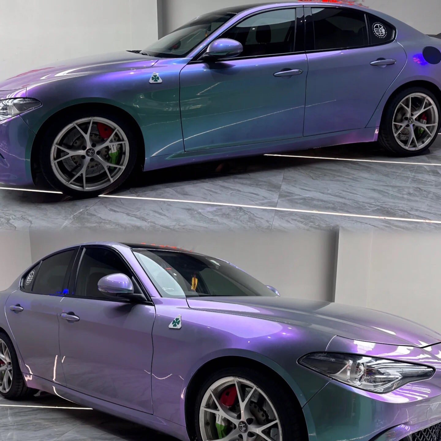 Color Shift Metallic Purple Green Vinyl Wrap
