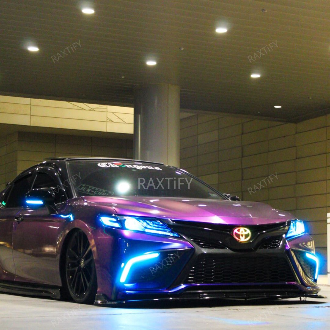 Color Shift Nebula Blue Purple Vinyl Wrap toyota bumper