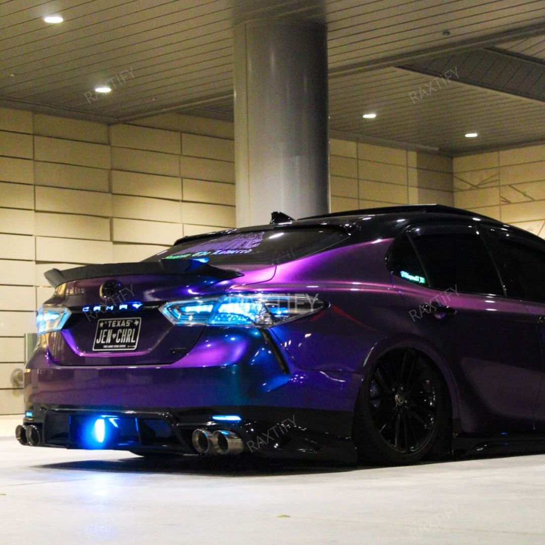Color Shift Nebula Blue Purple Vinyl Wrap toyota door
