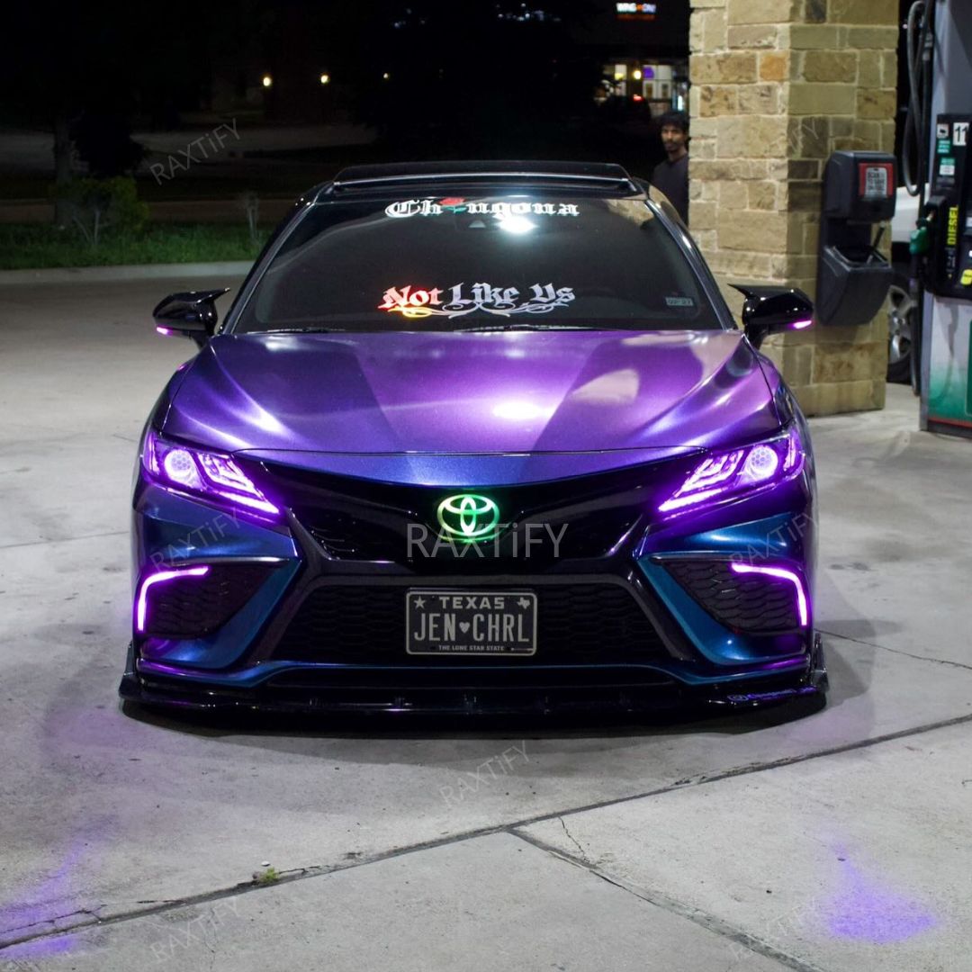 Color Shift Nebula Blue Purple Vinyl Wrap toyota hood