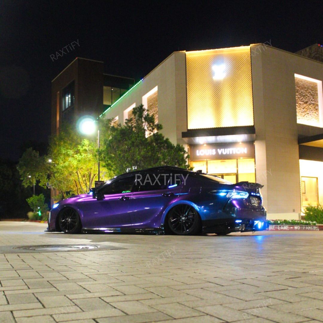 Color Shift Nebula Blue Purple Vinyl Wrap toyota side