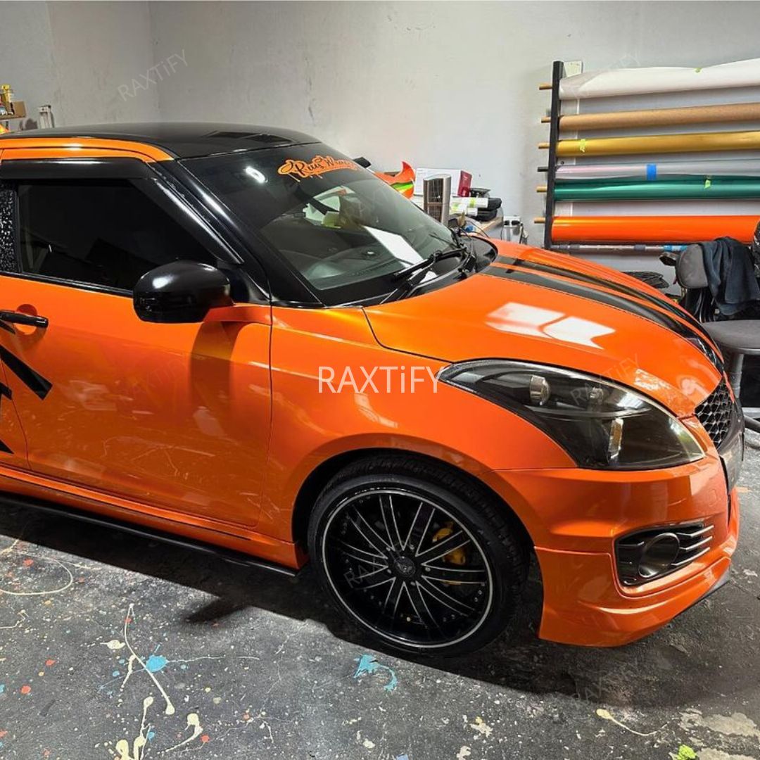 Color Shift Neon Gold Orange Vinyl Wrap
