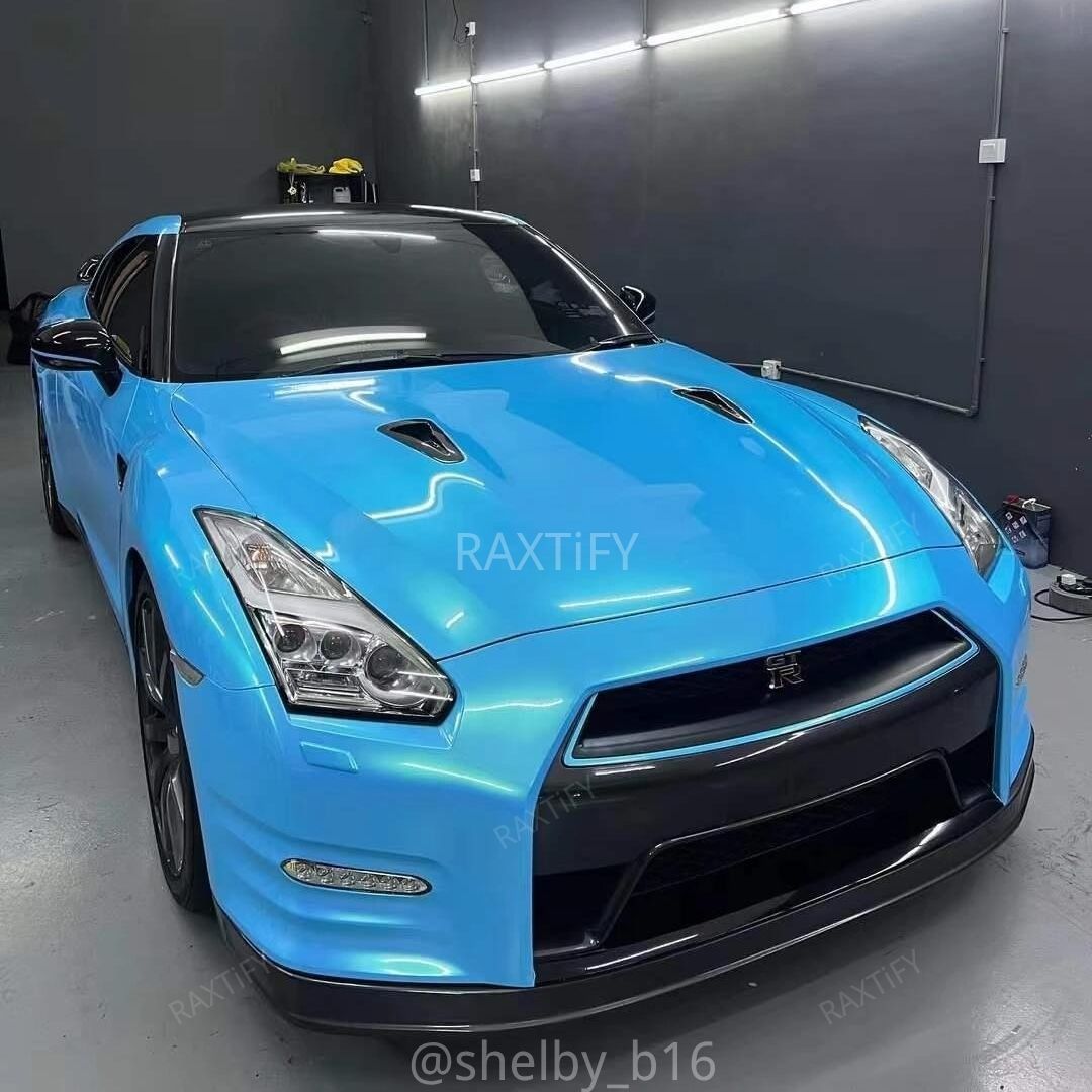 Color Shift Neon Sky Blue Vinyl Wrap