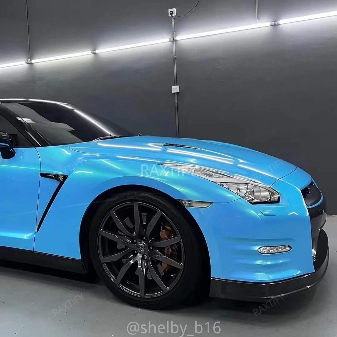 Color Shift Neon Sky Blue Vinyl Wrap