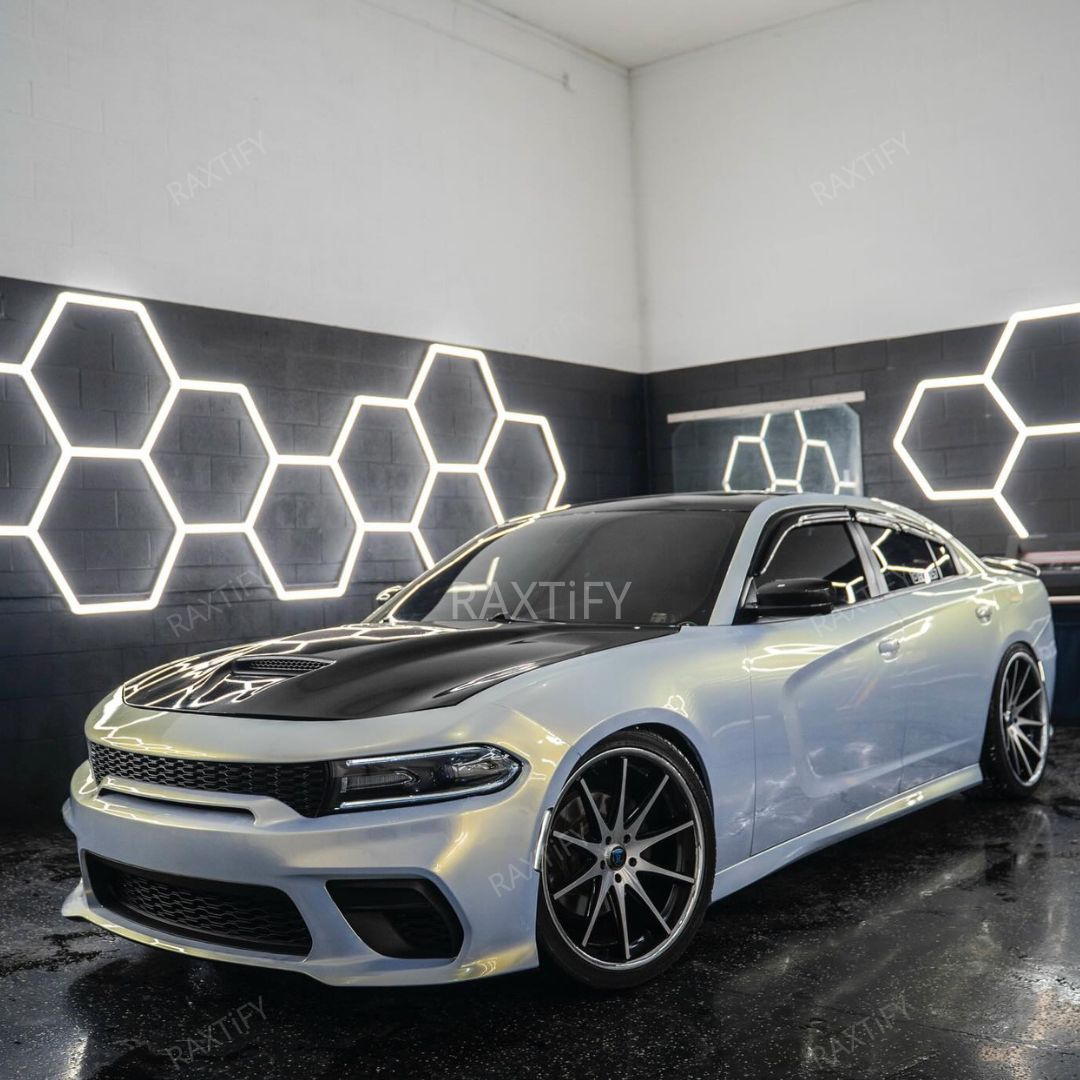 Color Shift Pearl Blue Gold Vinyl Wrap on charger