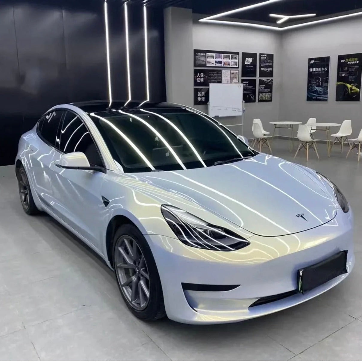 Color Shift Pearl Blue Gold Vinyl Wrap