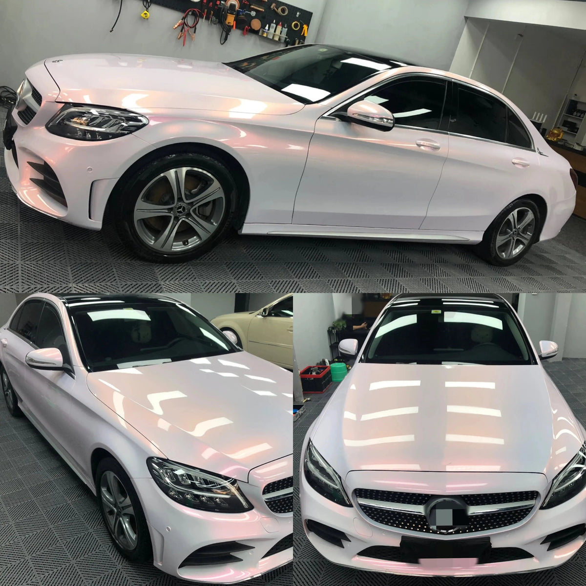 Color Shift Pink White Vinyl Car Wrap for Vehicles – RAXTiFY