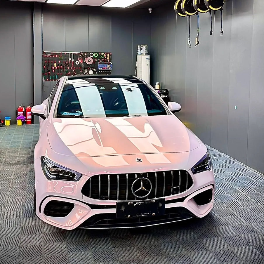 Color Shift Pink White Car Vinyl 