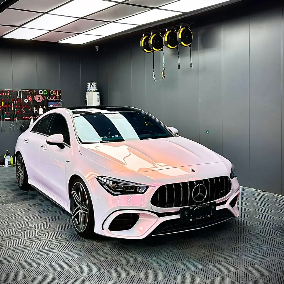 Color Shift Pink White Car Vinyl 