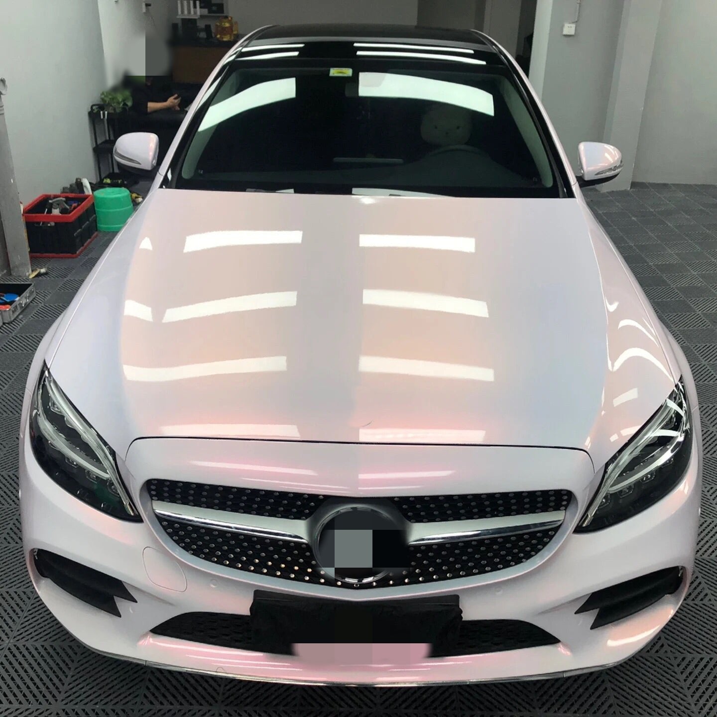 Color Shift Pink White Car Vinyl 