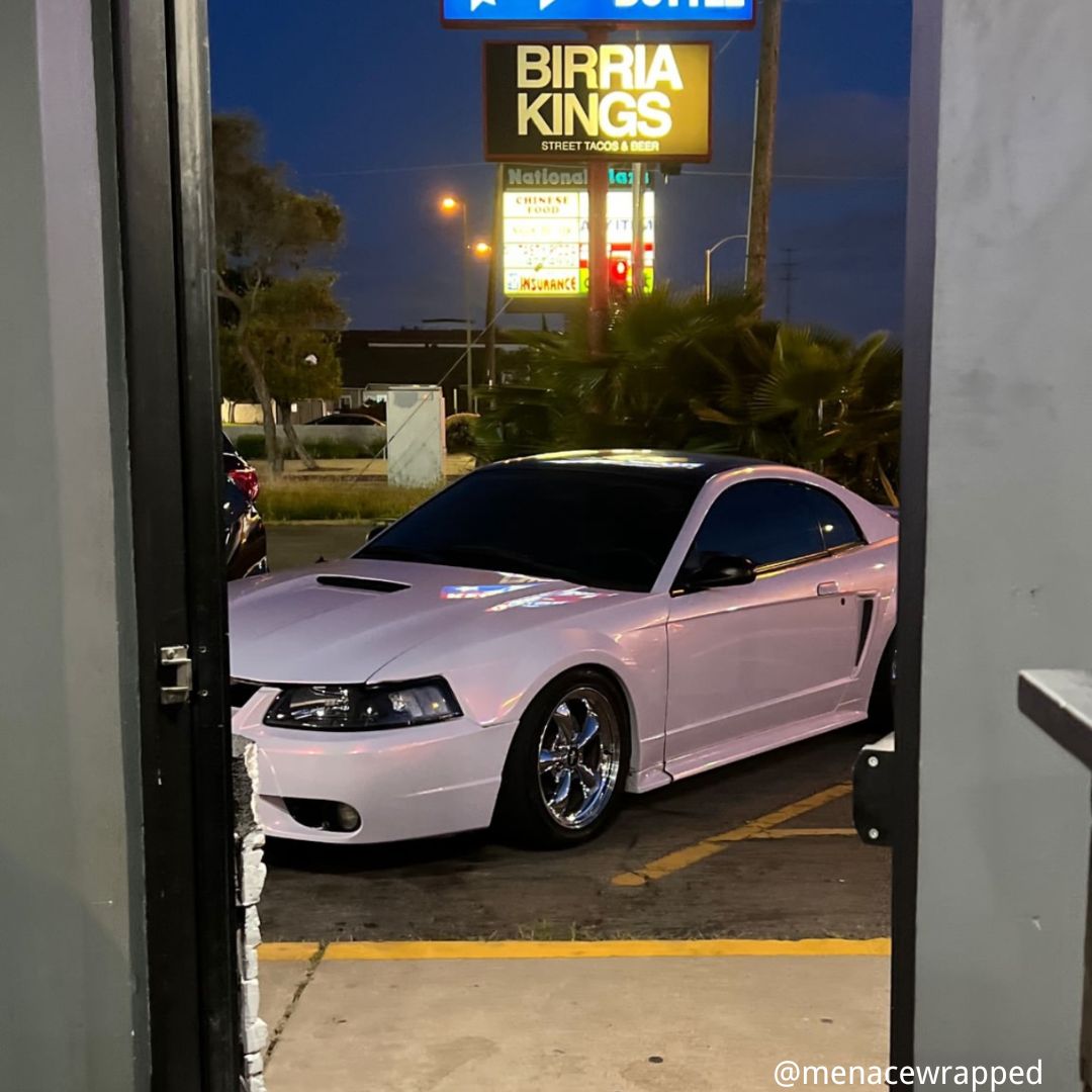 Color Shift Pink White Vinyl Wrap Car