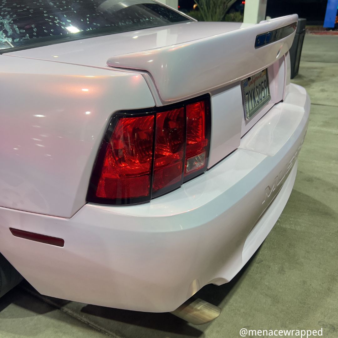 Color Shift Pink White Vinyl Wrap Car