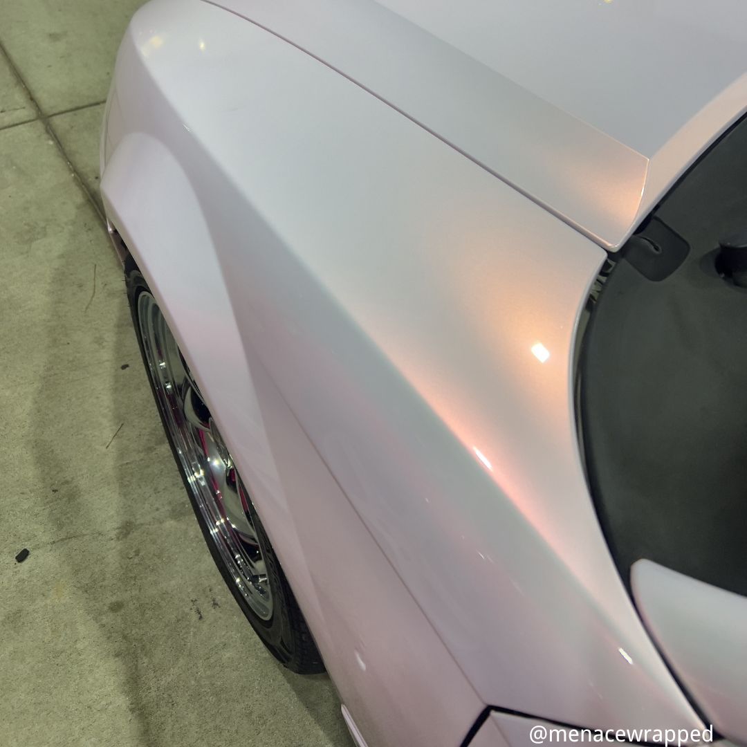 Color Shift Pink White Vinyl Wrap
