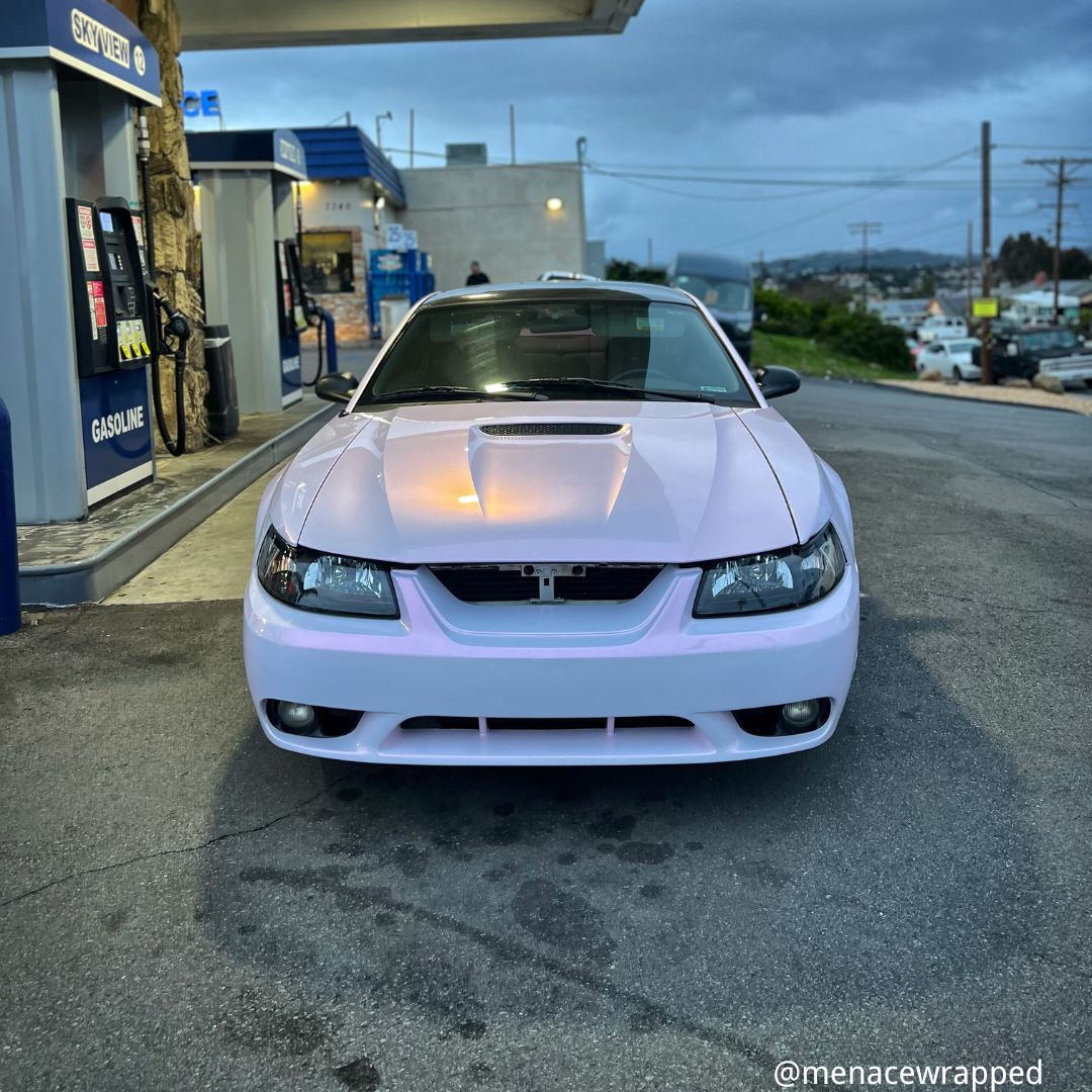 Color Shift Pink White Vinyl Wrap Car