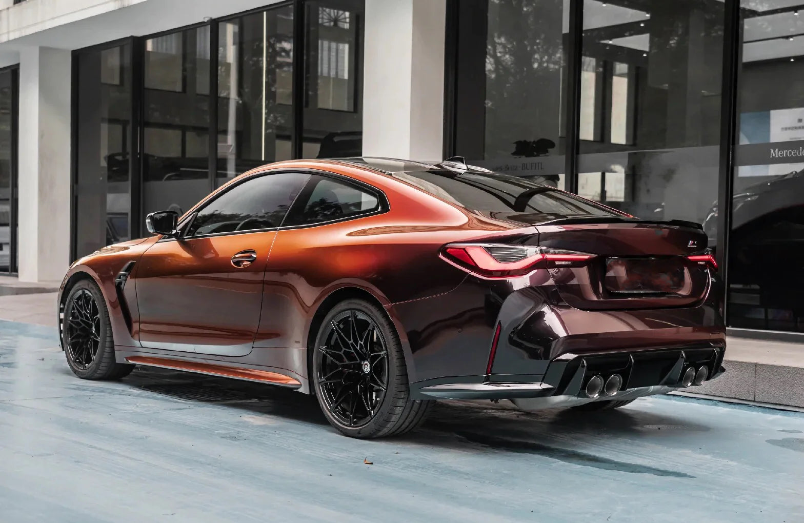 Color Shift Rainbow Drift Black Red Vinyl Wrap