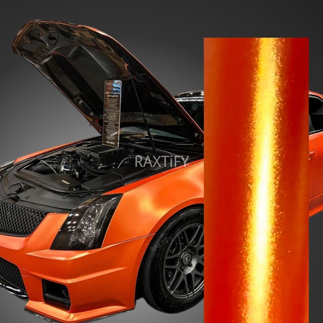 Color Shift Satin Gold Orange Vinyl Wrap
