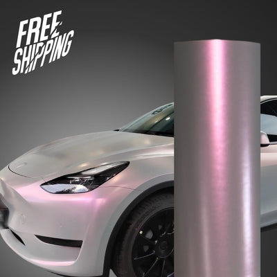 Color Shift Satin Gray Pink Vinyl Wrap