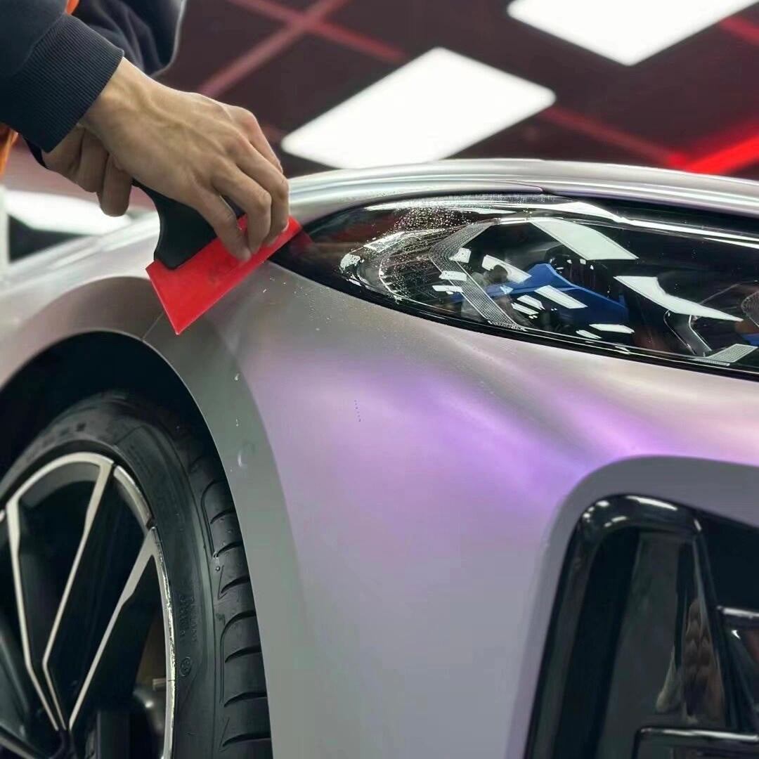 Color Shift Satin Gray Purple Vinyl Wrap