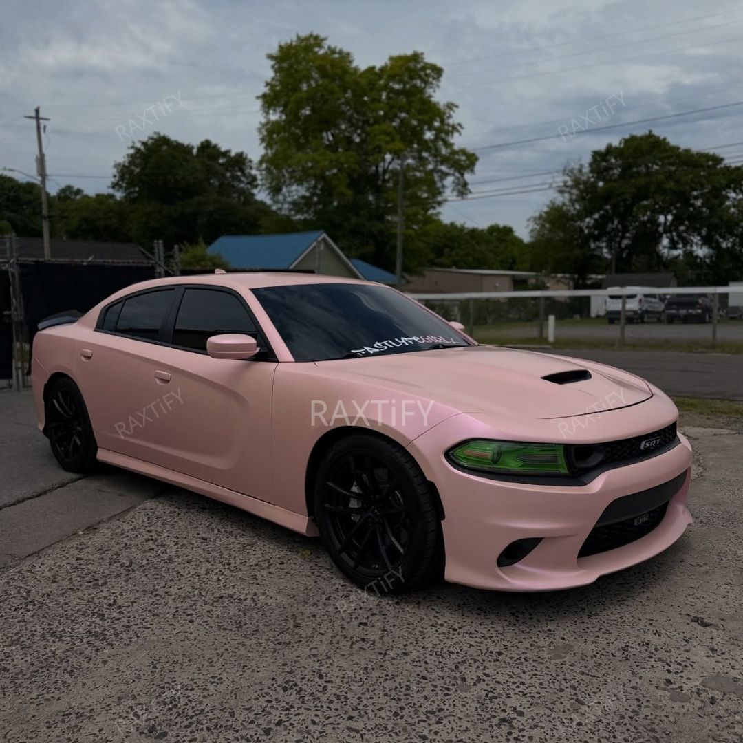 Color Shift Satin Pink Purple Vinyl Wrap Charger
