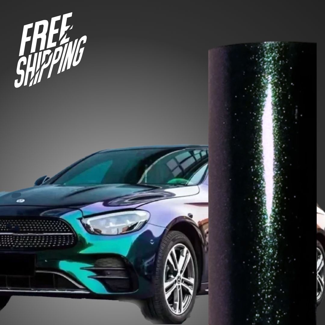Color Shift Shiny Purple Green Vinyl Wrap