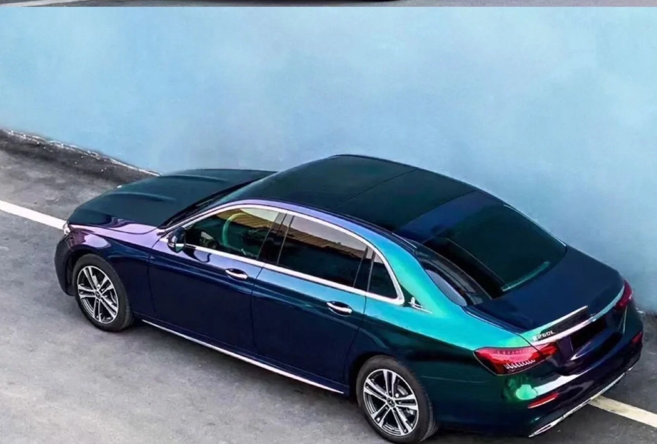 Color Shift Shiny Purple Green Vinyl Wrap