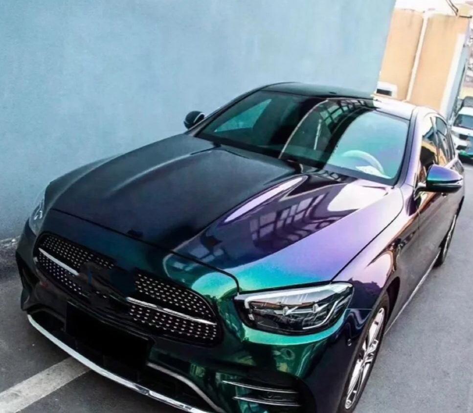 Color Shift Shiny Purple Green Vinyl Wrap