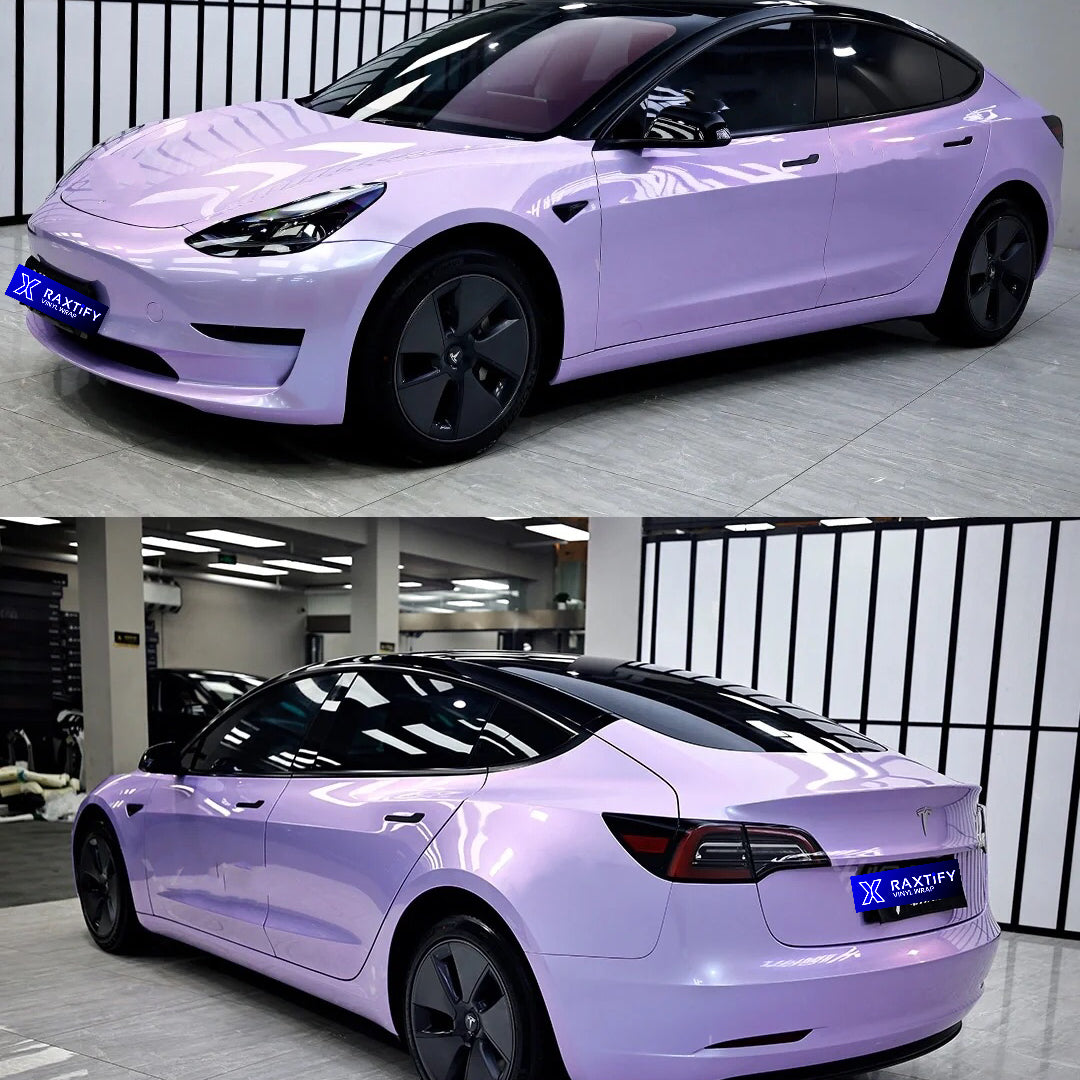 Color Shift Silver Purple Vinyl Wrap