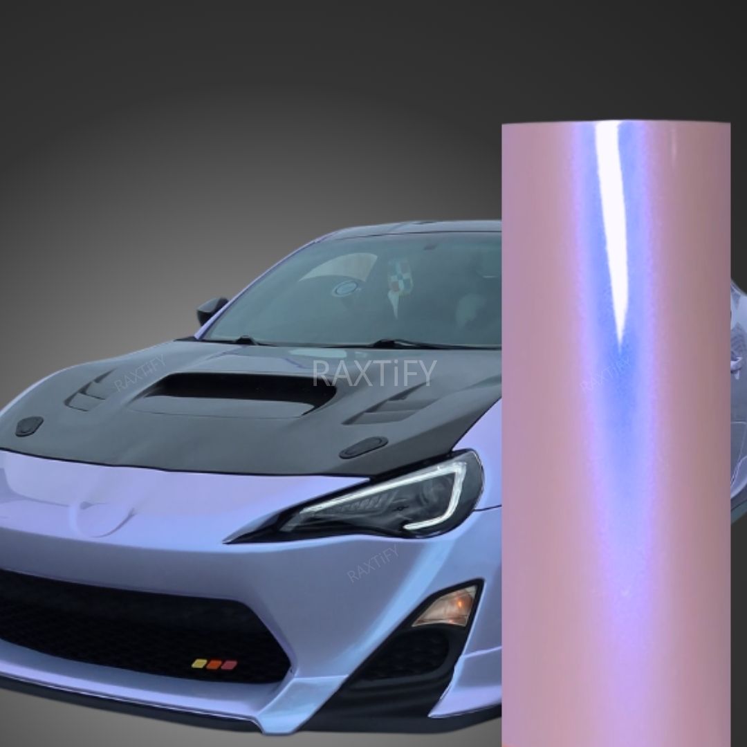 Color Shift Silver Purple Vinyl Wrap Car